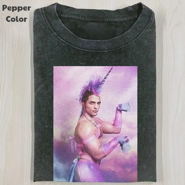 Twilight Vintage Graphic Tee, Edward Cullen Unicorn T-Shirt, Movies Tee, Unisex Meme Cringe Funny Dumb Shirt, Menswear...