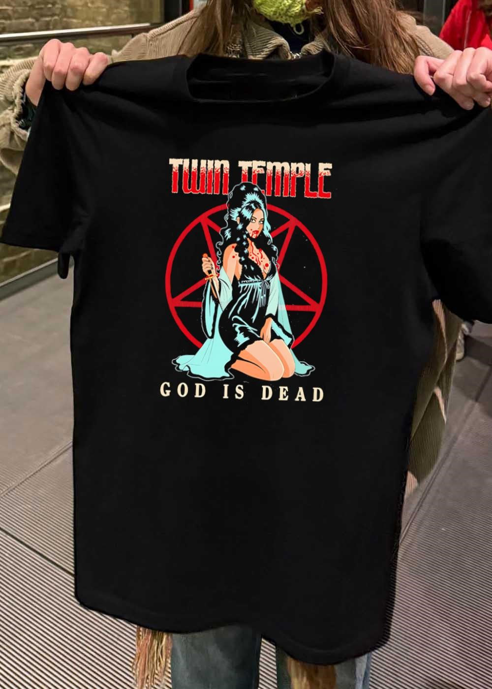 Twin Temple God Is Dead Woman Holding Knife T-Shirt