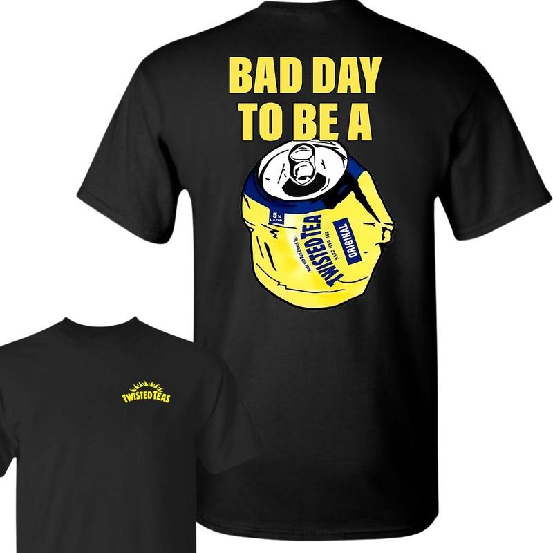 Twisted Tea Bad Day T-shirt, 2-Sided Graphic Design, Summer Unisex T-shirt, Funny Tee For Men And Women, Ideal For Casual...