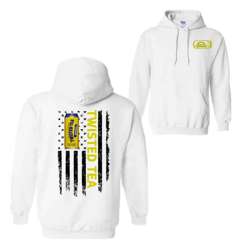 Twisted Tea Logo Flag Hoodie Sweatshirt Shirt, Trendy Casual Wear, Twisted Tea Hoodie For Men And Women | HypeDripTees.com