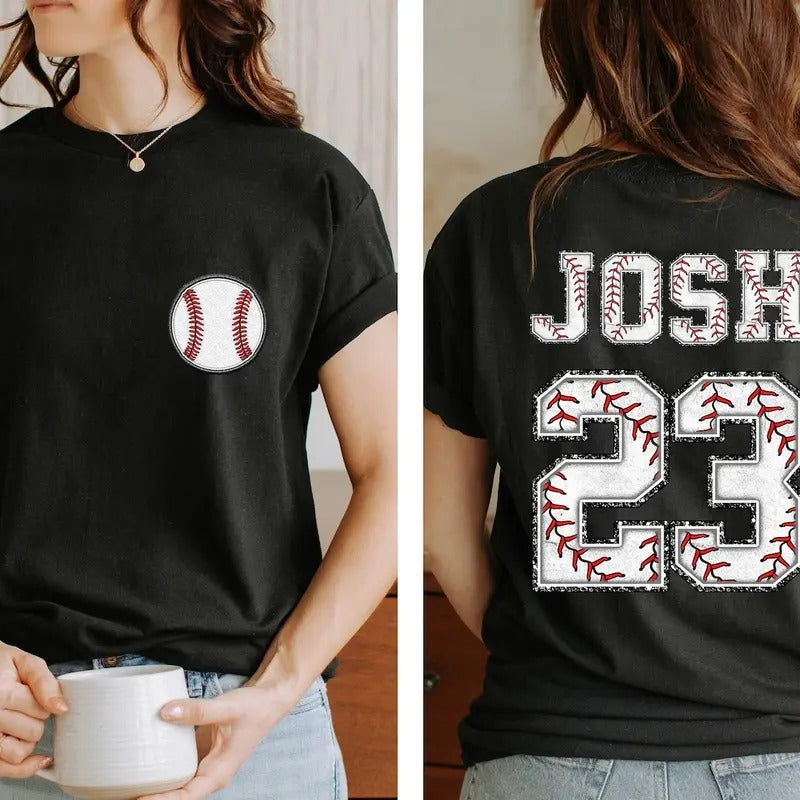 Two-sided Baseball Tshirt, Sports Shirt, Baseball Mom Tee, Baseball Team Shirt Hoodie, Sweatshirt | HypeDripTees.com