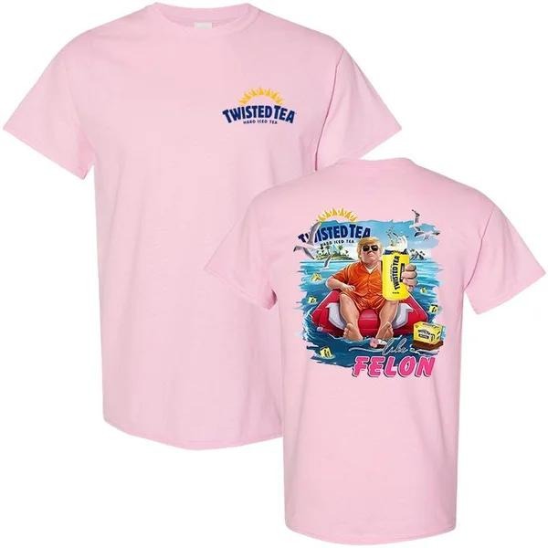 Two-sided Trump Twisted Tea T-shirts, Inspired Trump Patriotic Beer Drinking Shirts, Funny Summer Graphic Tee, Trendy...