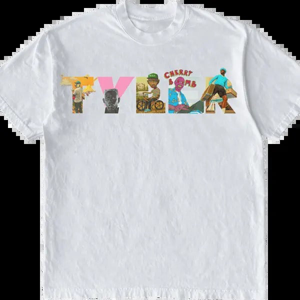 Tyler Text Album T-Shirt Graphic Vintage Tee Flower Boy Chromakopia cute  shirts Hoodie, Sweatshirt | HypeDripTees.com