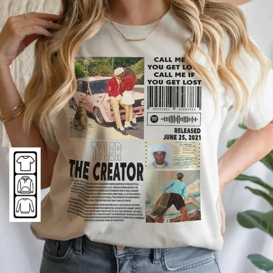 Tyler, The Creator Rap Music Merch Shirt, Call Me If You Get Lost Album Rap 90s Tee, Tour Rapper Gift Bootleg Inspired Sweatshirt