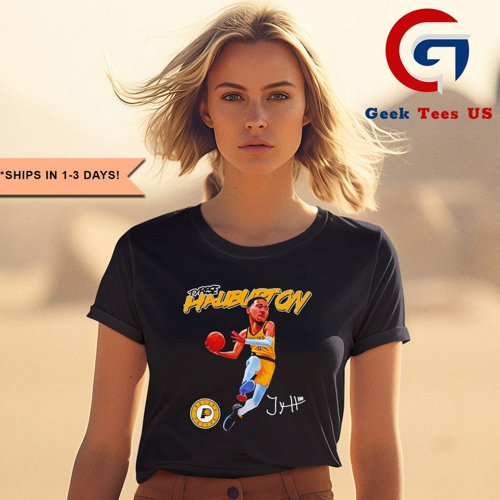 Tyrese Haliburton Indiana Pacers 2025 caricature shirt
