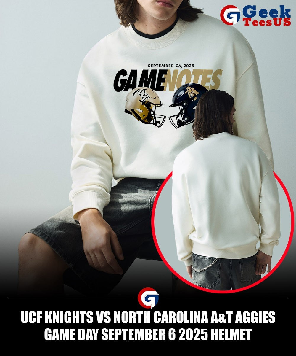UCF Knights vs North Carolina A&T Aggies Game Day September 6 2025 helmet shirt