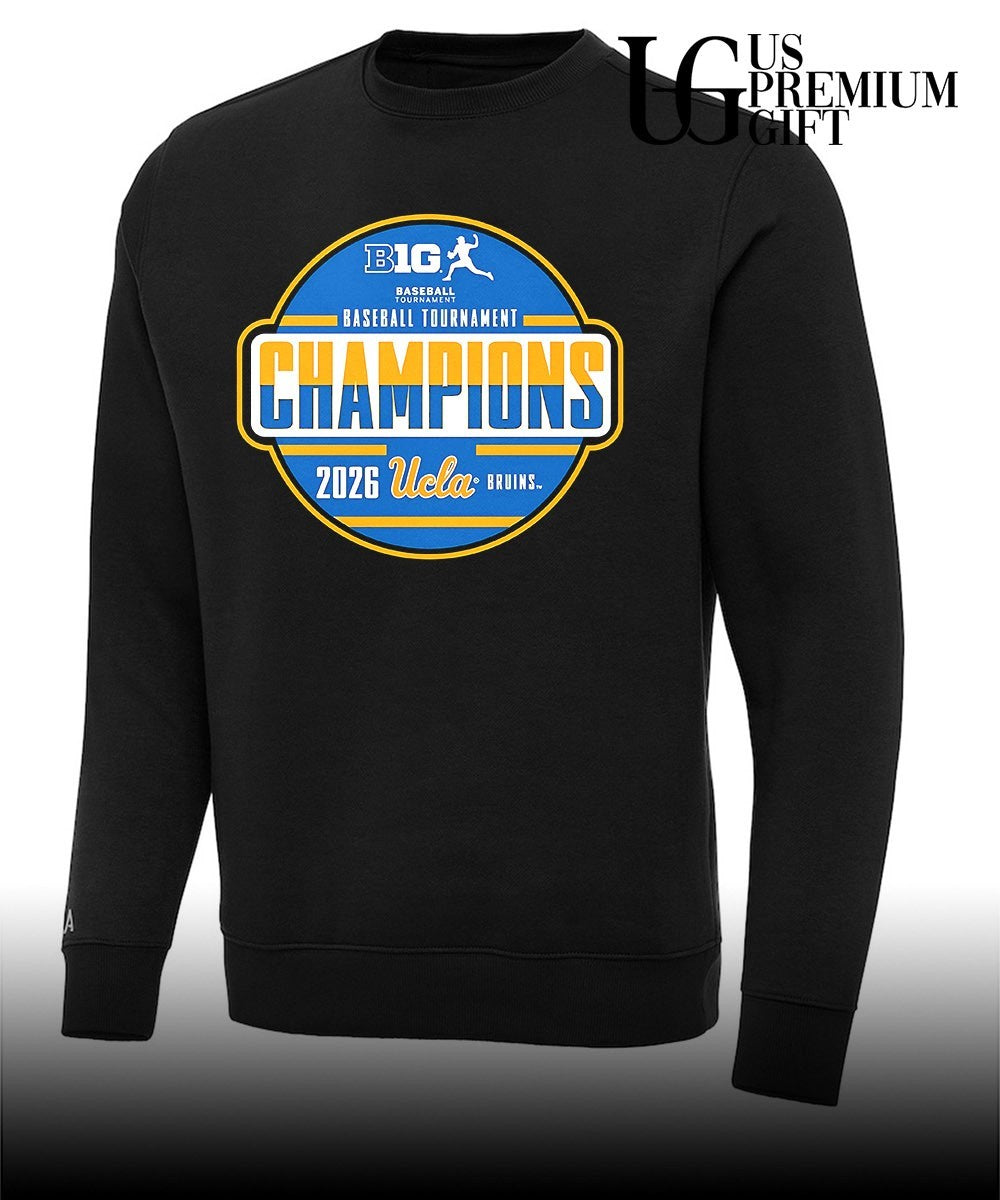 UCLA Bruins 2026 Big Ten Baseball Tournament Champions Locker Room logo shirt
