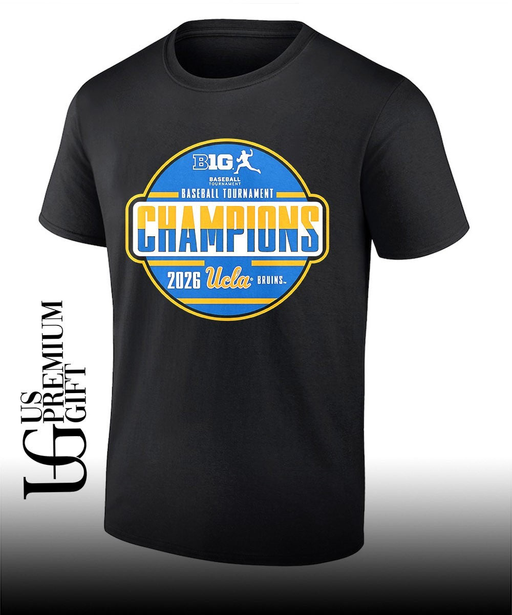 UCLA Bruins 2026 Big Ten Baseball Tournament Champions Locker Room logo shirt