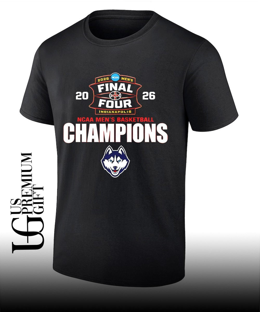 UConn Huskies 2026 NCAA Division I Men’s Basketball Final Four National Champions logo shirt