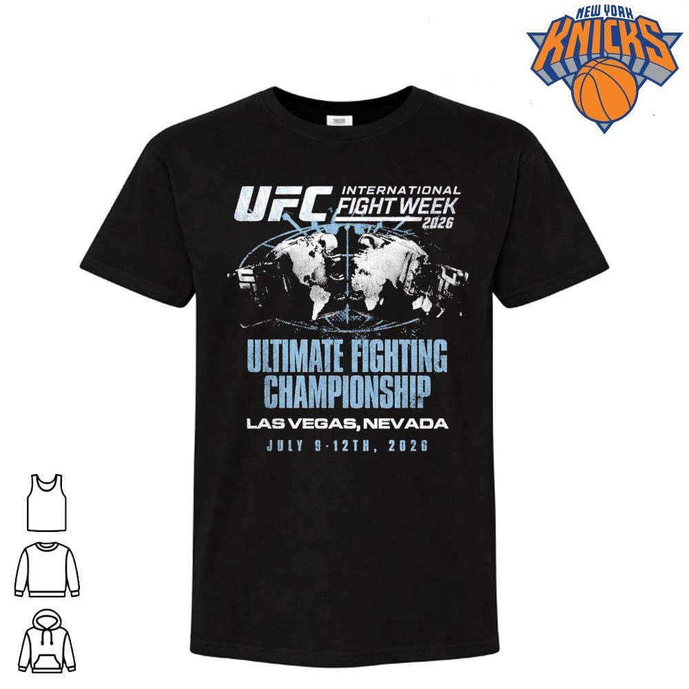 UFC International Fight Week Las Vegas Nevada 2026 Ultimate Fighting Championship World Gloves Graphic Shirt