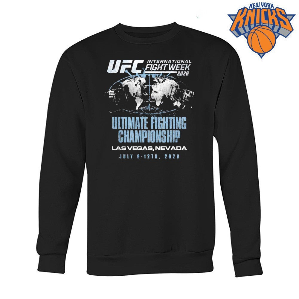 UFC International Fight Week Las Vegas Nevada 2026 Ultimate Fighting Championship World Gloves Graphic Shirt