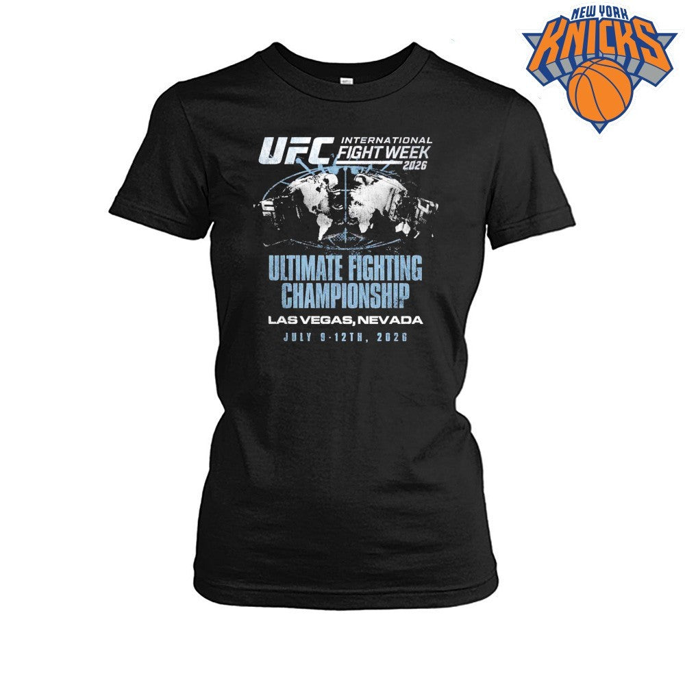 UFC International Fight Week Las Vegas Nevada 2026 Ultimate Fighting Championship World Gloves Graphic Shirt