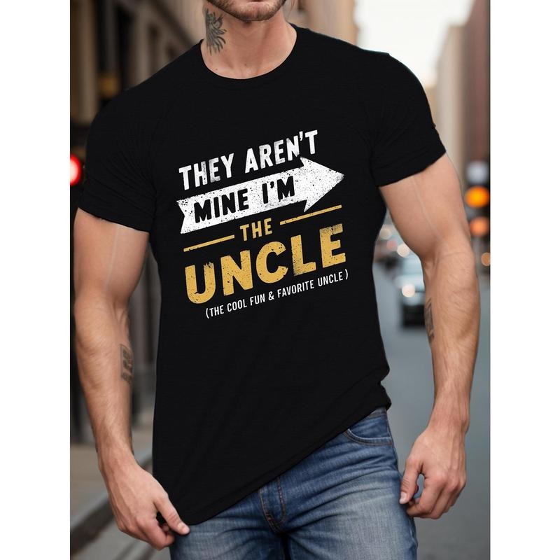 [UNCLE Graphic Print Tee] Men's Summer T-Shirt - Arrow THE UNCLE Graphic Print Short Sleeve Tees