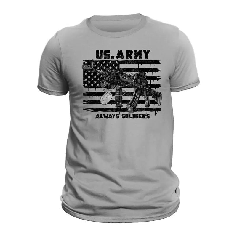US Army Always Soldiers B&W Design Military Veteran Men's T-Shirt Hoodie, Sweatshirt | HypeDripTees.com