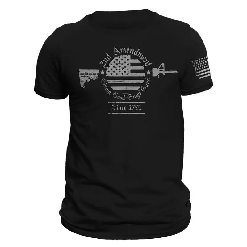 USA 2nd Amendment Giving Good Guys Guns T-Shirt Casual Classic Hoodie, Sweatshirt | HypeDripTees.com