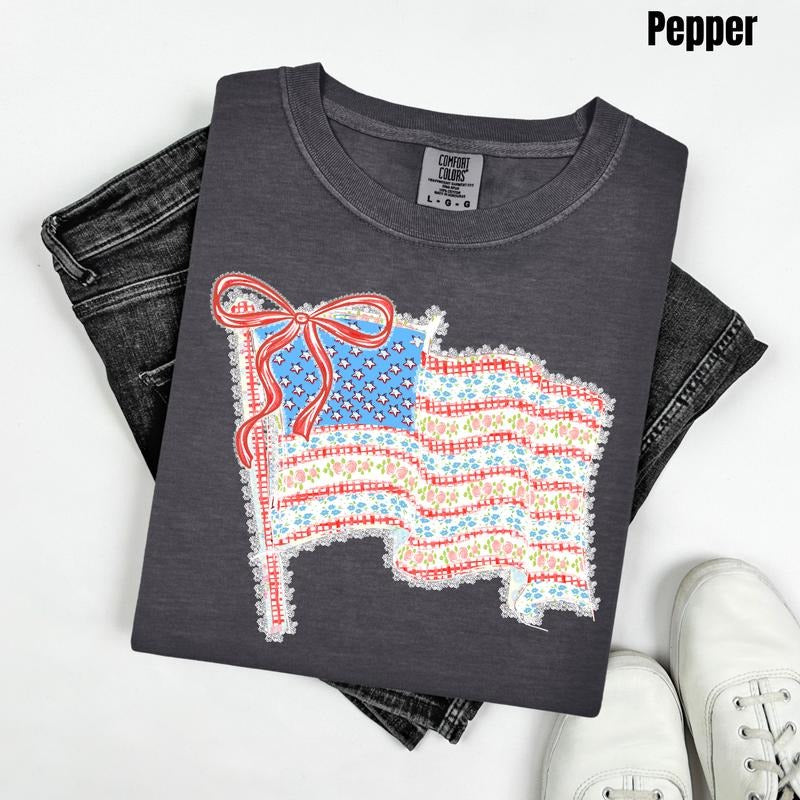 USA Aesthetic Flag Comfort Colors T-Shirt 'NLB' Hoodie, Sweatshirt | HypeDripTees.com