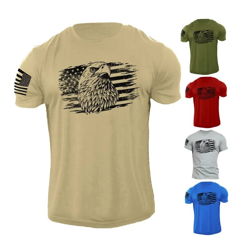USA American Flag Eagle Patriotic T-Shirt 4th July Distressed Menswear Top Hoodie, Sweatshirt | HypeDripTees.com