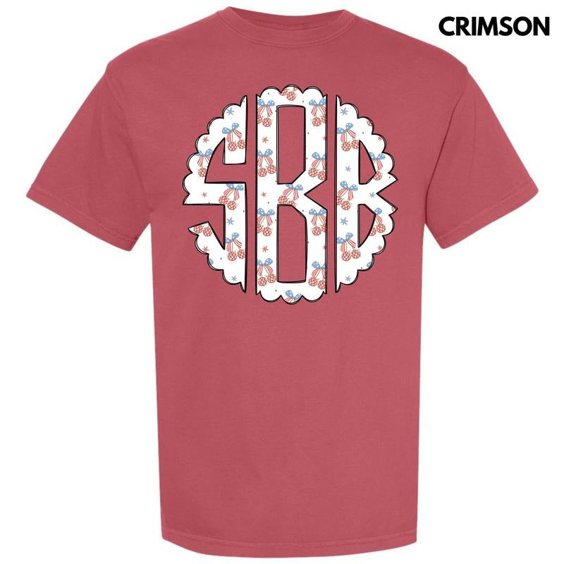 USA Disco Cherry Monogram Comfort Colors T-Shirt 'NLB' Hoodie, Sweatshirt | HypeDripTees.com