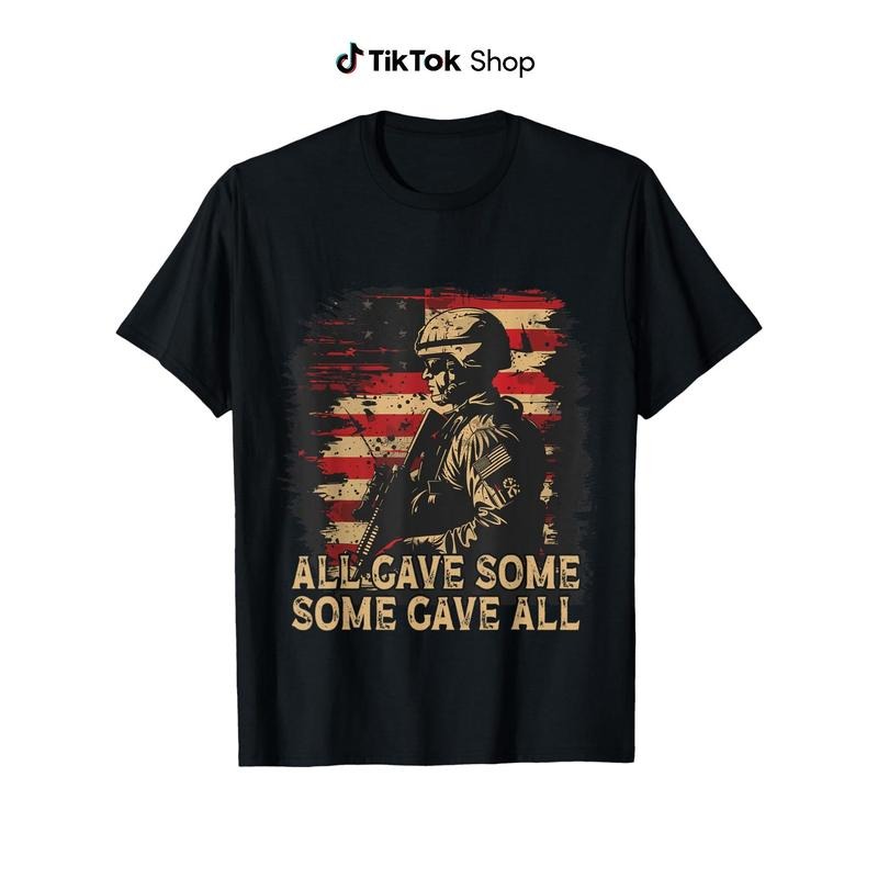 USA Flag All Gave Some American Armed Forces Memorial Day T-Shirt Armed Forces Day T-shirt 100% Pure Cotton Gift For Men...