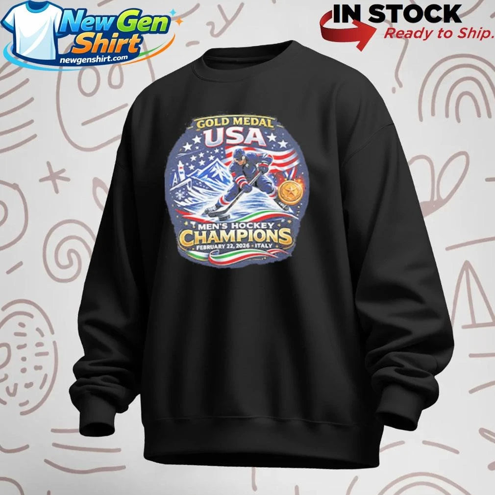 USA Men’s Hockey Gold Medal Champions 2026 Shirt