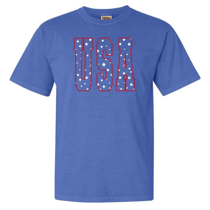 USA Stars Comfort Colors T-Shirt Hoodie, Sweatshirt | HypeDripTees.com