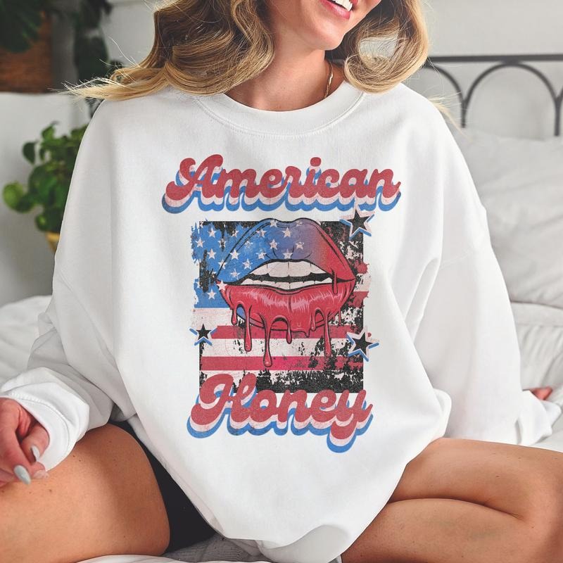 USA Sweatshirts Freedom Tour Pullovers Patriotic Hoodies Retro American Rocker Sweatshirts Womens Sweatshirts 4th of July...