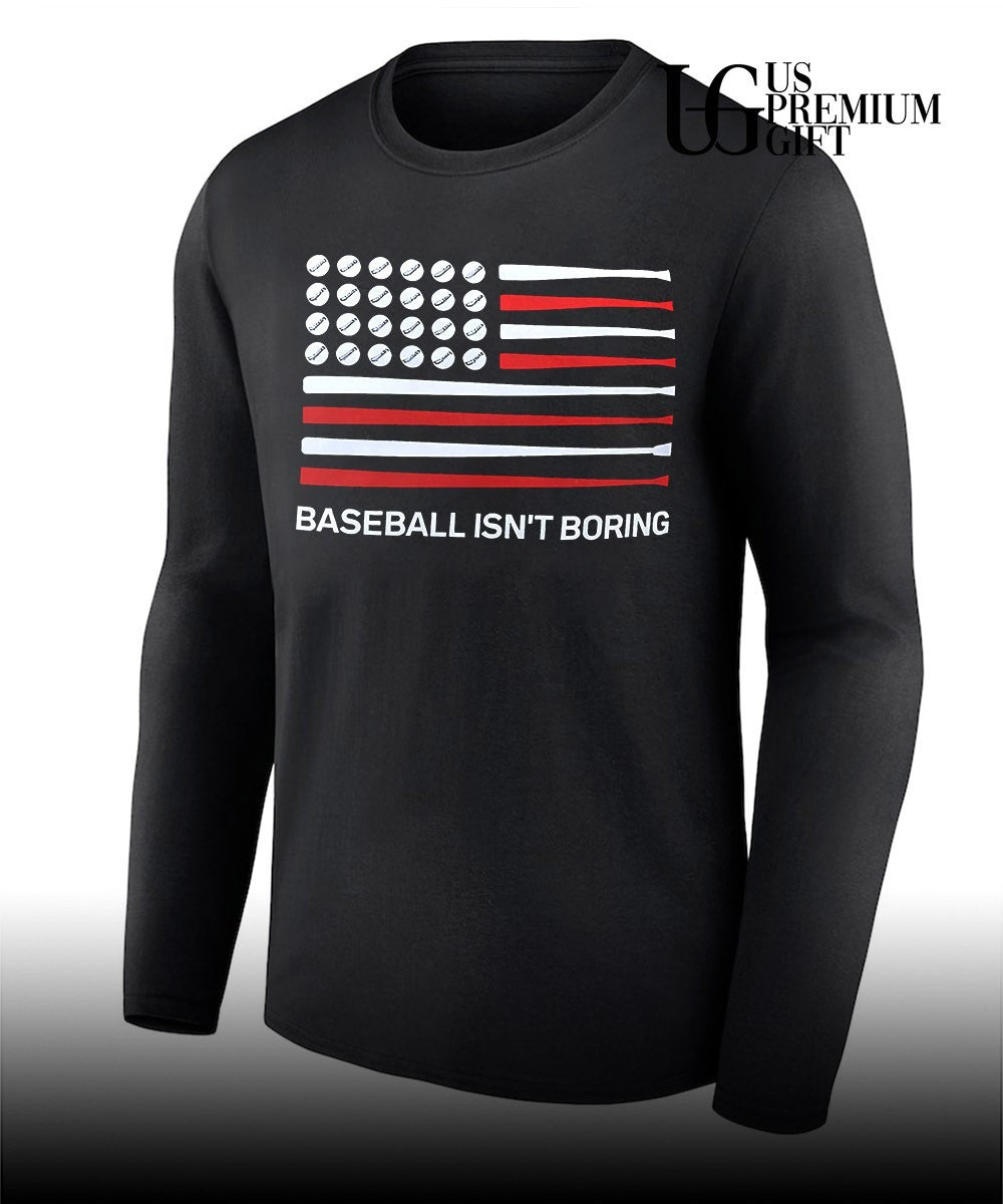 USA flag baseball isn’t boring shirt
