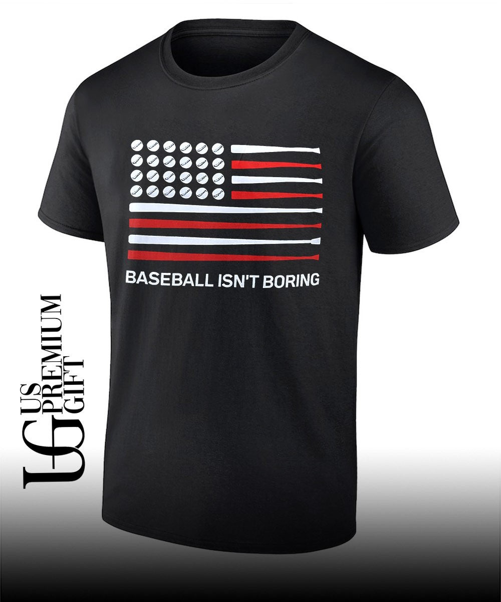 USA flag baseball isn’t boring shirt