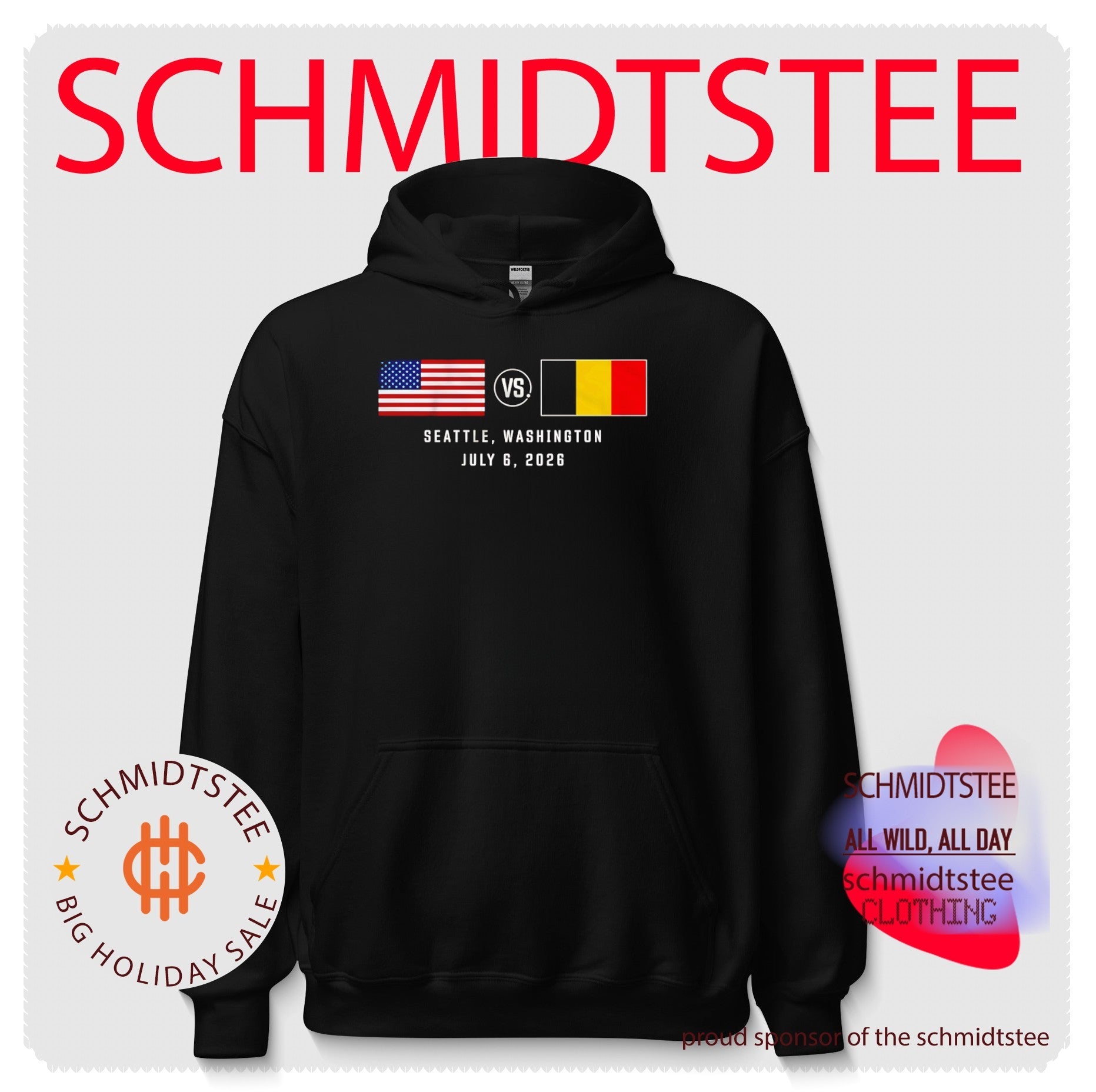 USA vs. Belgium Soccer Matchup World Cup 2026 flag shirt