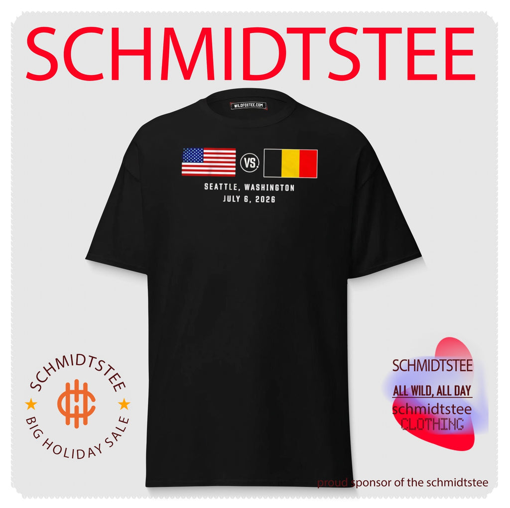 USA vs. Belgium Soccer Matchup World Cup 2026 flag shirt