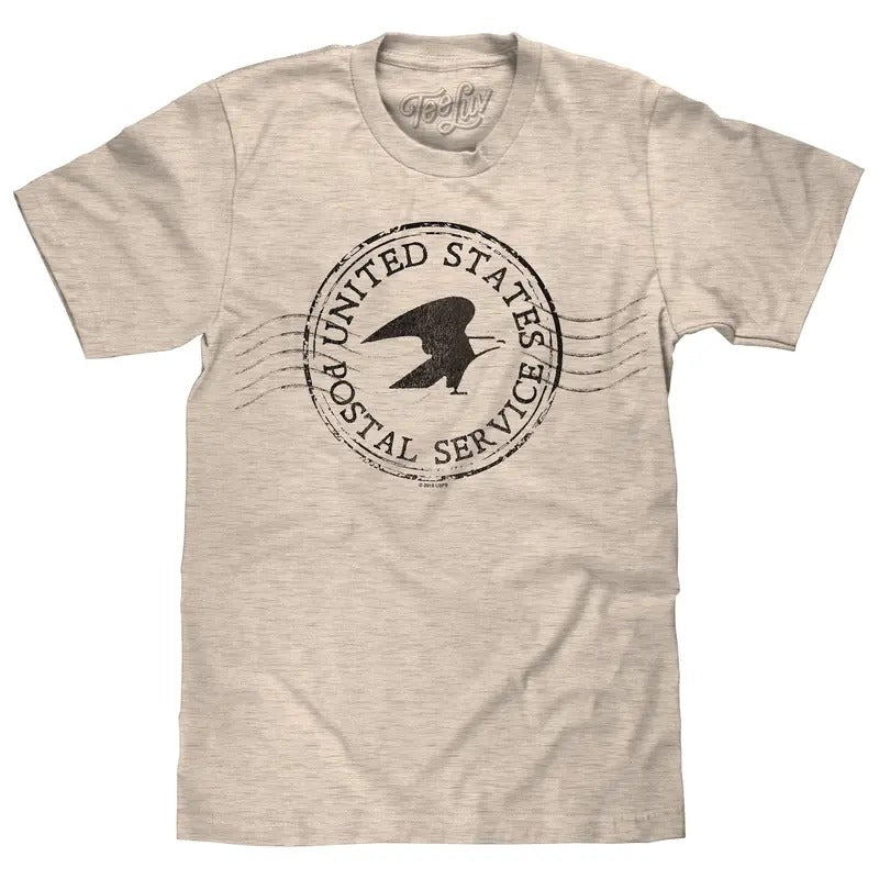 USPS Postmark T-Shirt - Oatmeal Hoodie, Sweatshirt | HypeDripTees.com