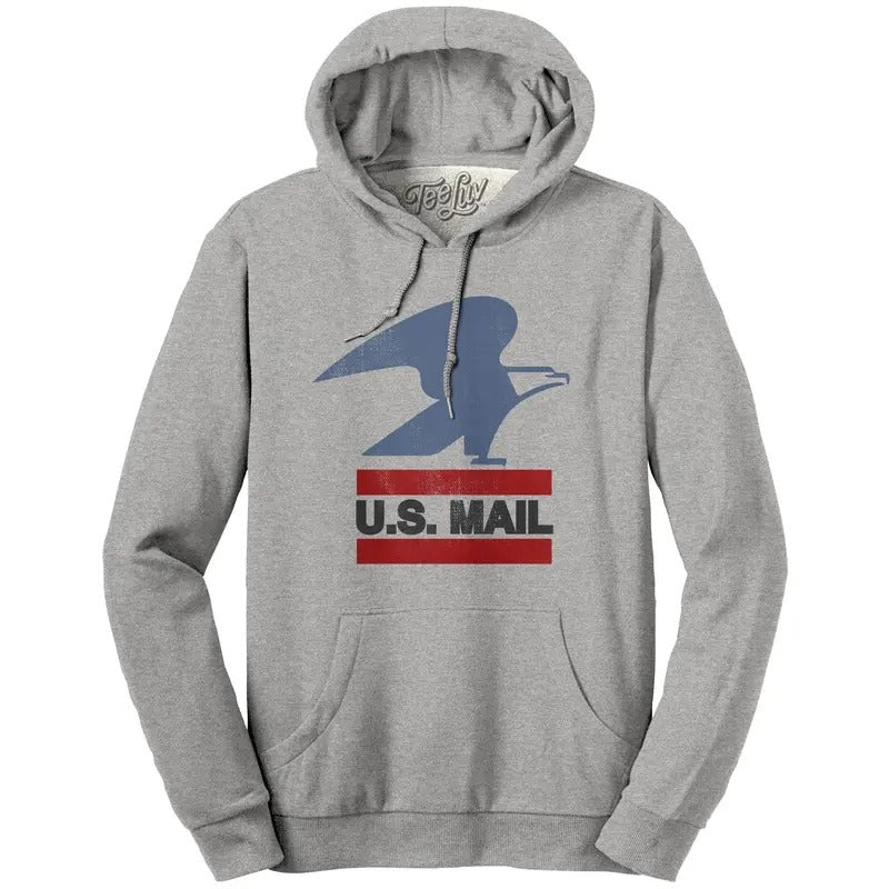 USPS U.S. Mail Eagle Hooded Sweatshirt - Gray T-Shirts, Hoodie | HypeDripTees.com