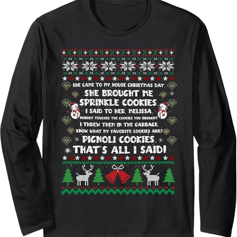 Ugly Christmas Sweater Long Sleeve T-Shirt Hoodie, Sweatshirt | HypeDripTees.com