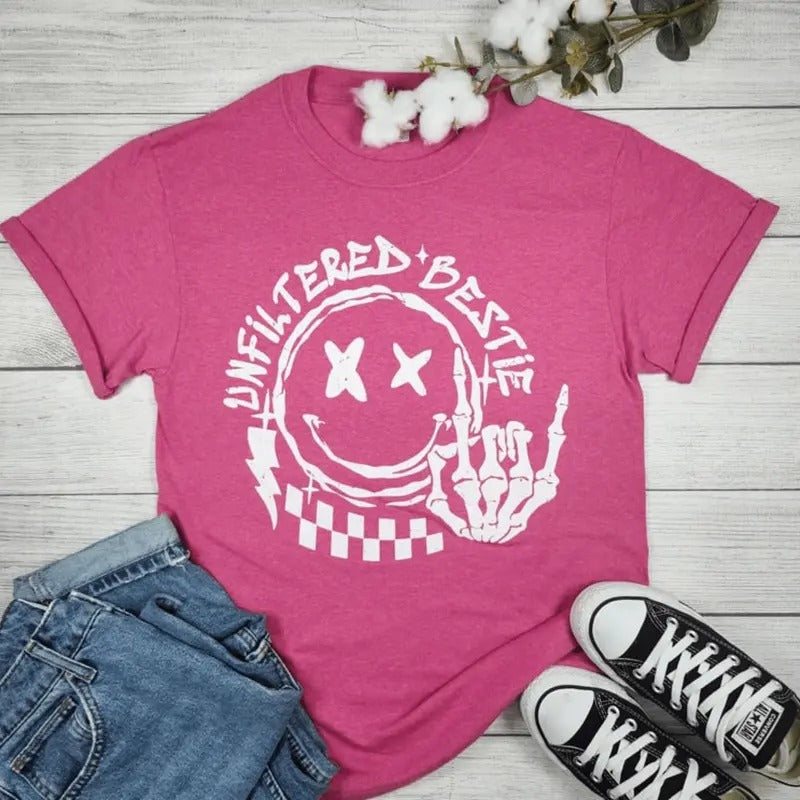 Unfiltered Bestie Graphic T-shirt Hoodie, Sweatshirt | HypeDripTees.com