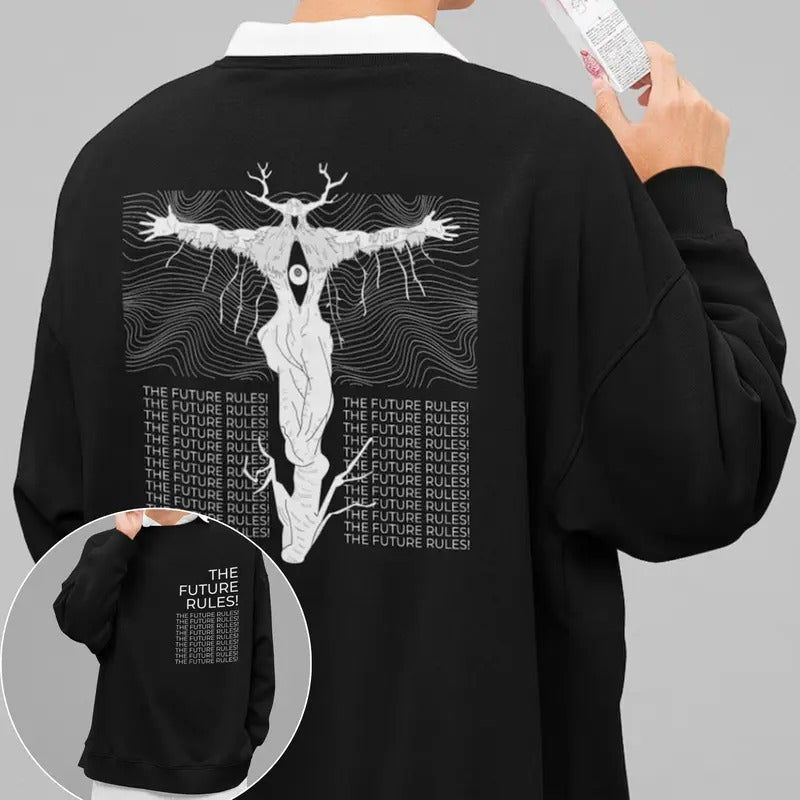 Unisex Anime Crewneck Sweatshirt The Future Rules T-Shirts, Hoodie | HypeDripTees.com