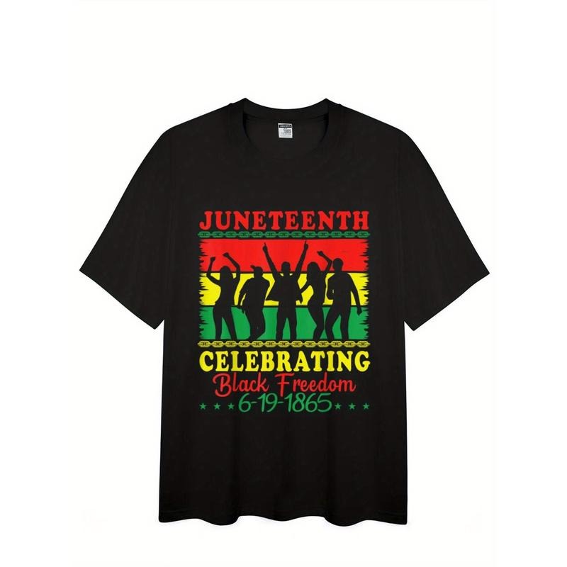 Unisex Black Freedom June 19 1865 Juneteenth African American Novelty Aesthetic Graphic T-Shirt Fashion T Shirts...