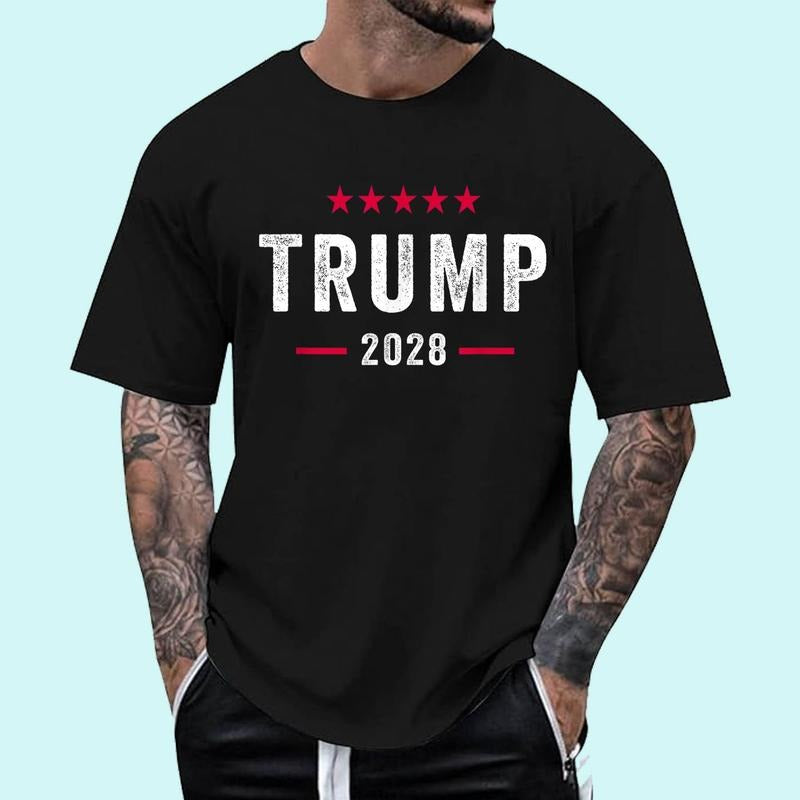 [Unisex Cotton] Trump 2028 Shirt Vote Donald Trump 28 T-Shirt , Short Sleeve, Top Unisex Hoodie, Sweatshirt