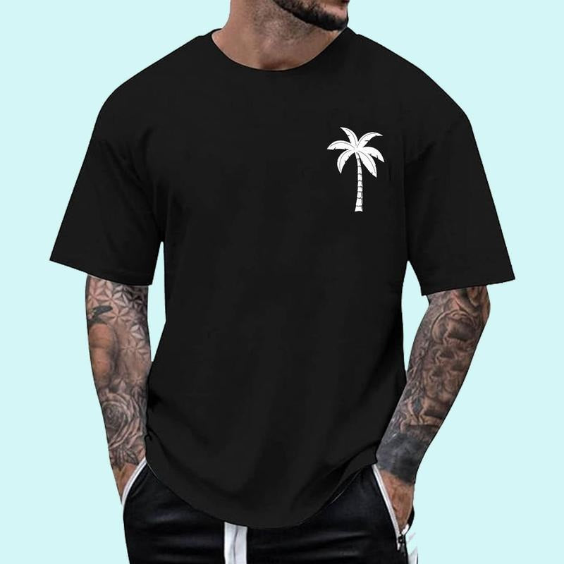 [Unisex Cotton Shirt] Cool Summer Vacation Men Women Beach Palm Tree T-Shirt Hoodie, Sweatshirt | HypeDripTees.com