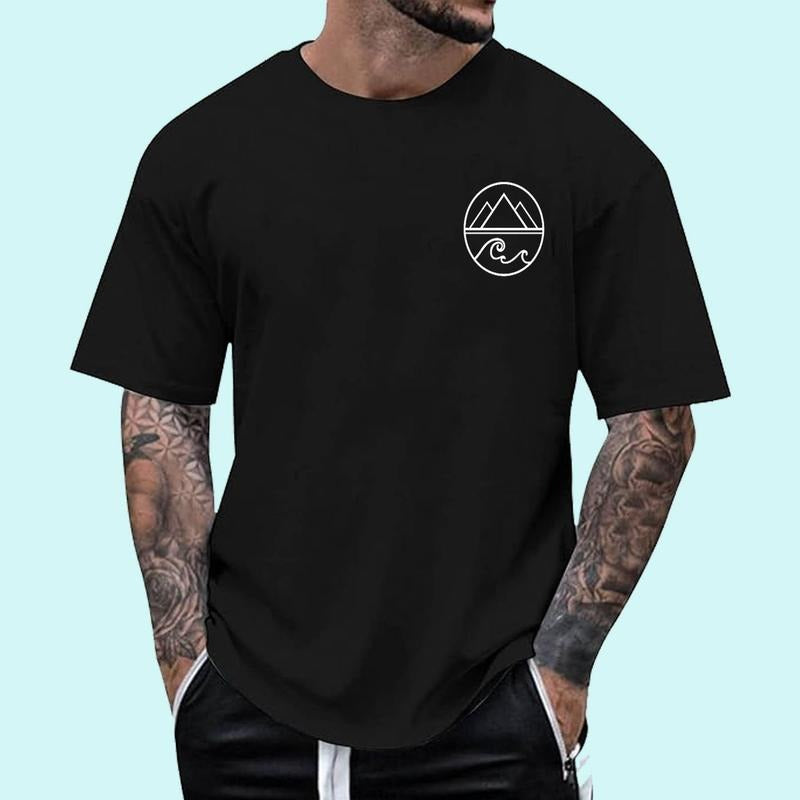 [Unisex Cotton Shirt] Mountains Waves Nature Outdoor Surf Hiking Hiker Surfer T-Shirt Hoodie, Sweatshirt | HypeDripTees.com