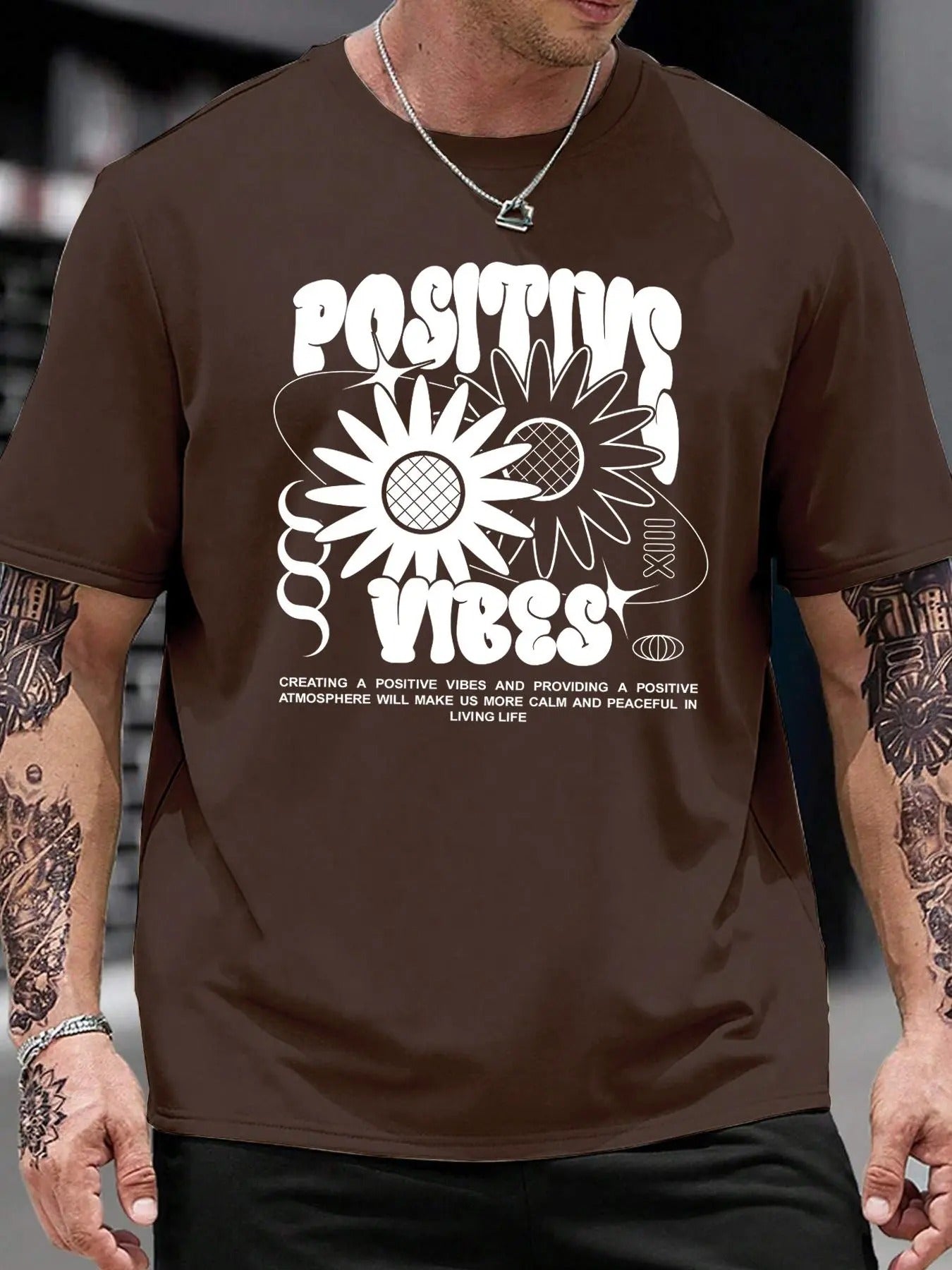 Unisex Regular Fit Floral & Letter Print Round Neck Tee, Street Fashion Short Sleeve T-shirt for Daily Wear, Casual Comfy...