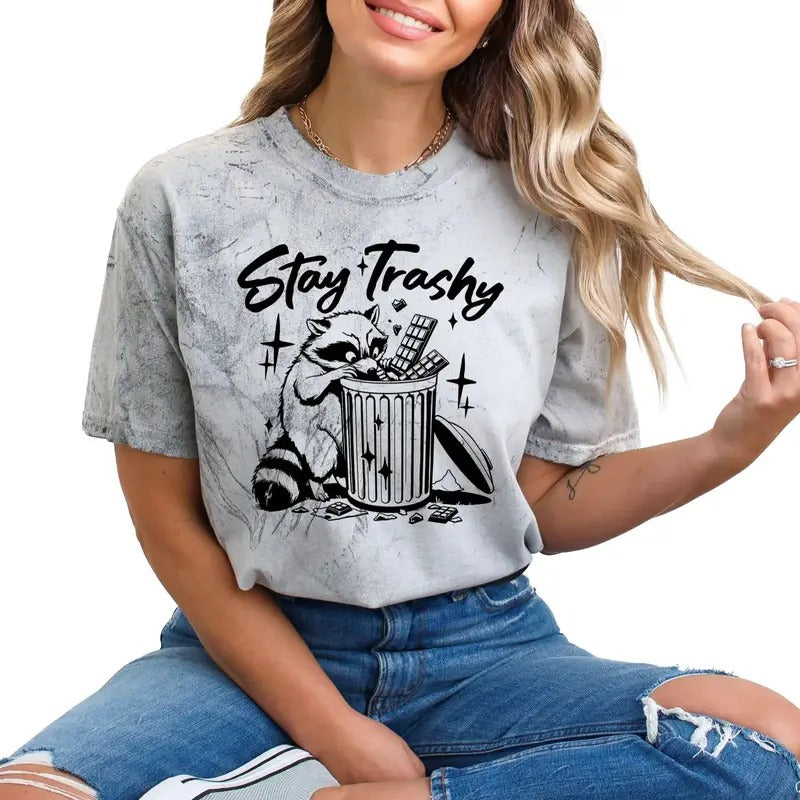 Unisex Stay Trashy Short Sleeve T-Shirt Hoodie, Sweatshirt | HypeDripTees.com
