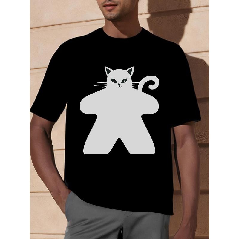 Cat Meeple 100% Organic Cotton Men's/ Unisex T-shirt Made in USA Hoodie, Sweatshirt | HypeDripTees.com