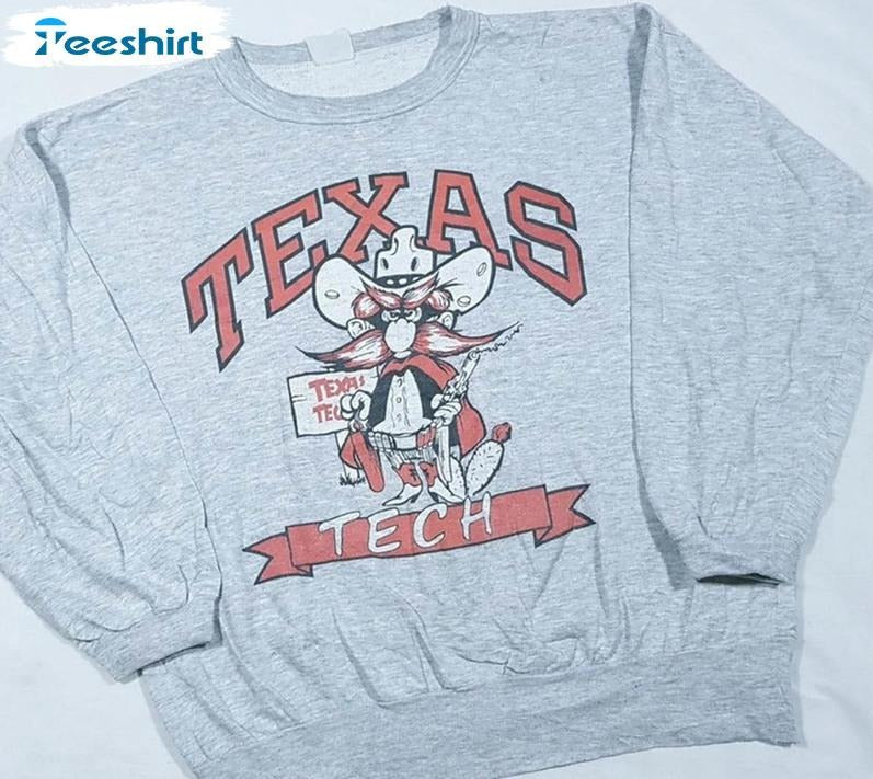 Unisex Vintage 90s Texas Tech Trending Sweatshirt Cotton Fabric T-Shirts, Hoodie | HypeDripTees.com