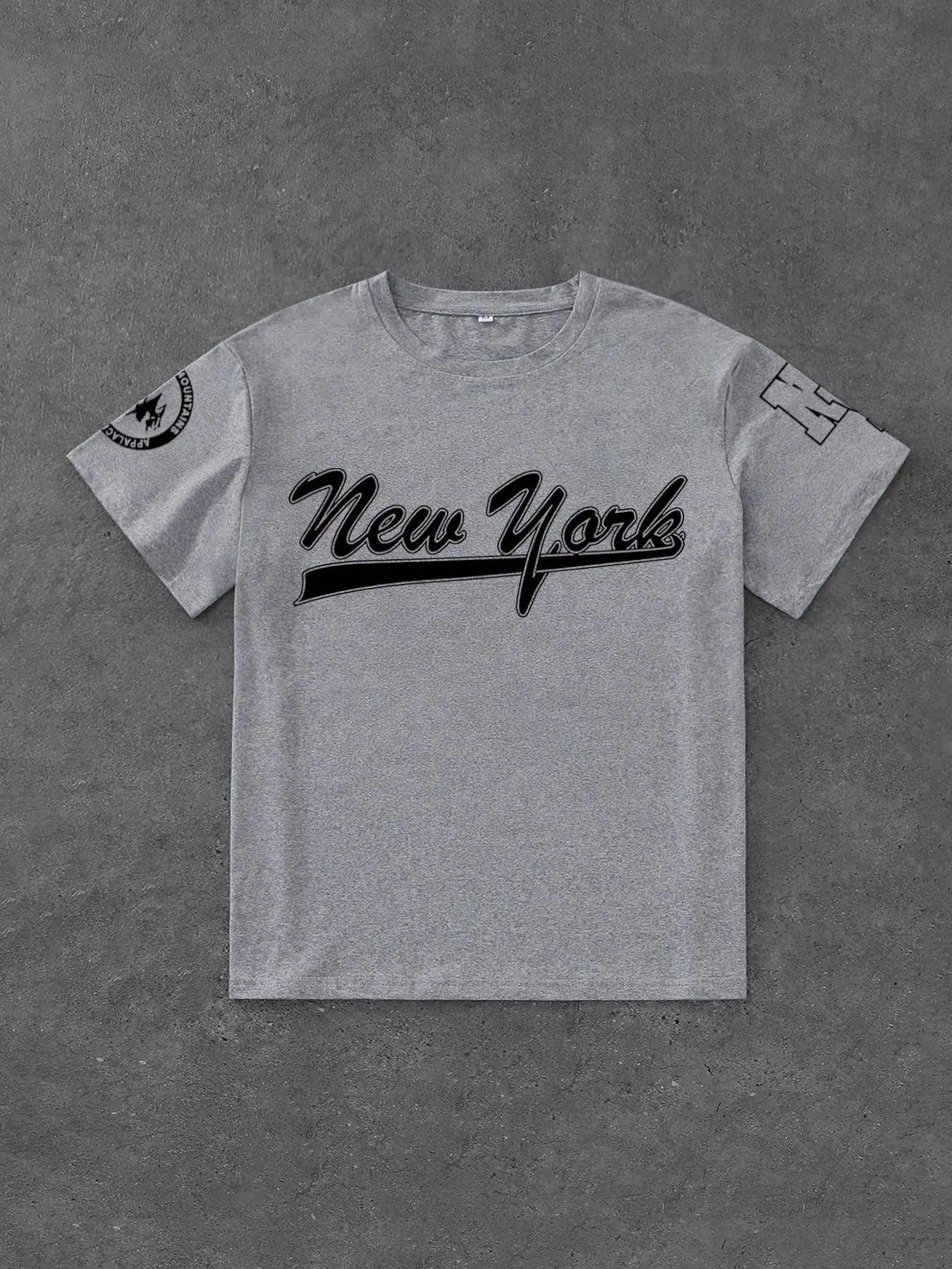 Unisex's "NEW YORK" Slogan Print Round Neck Tee, Street Fashion Casual Short Sleeve T-Shirt for Daily Wear, Unisex Top...
