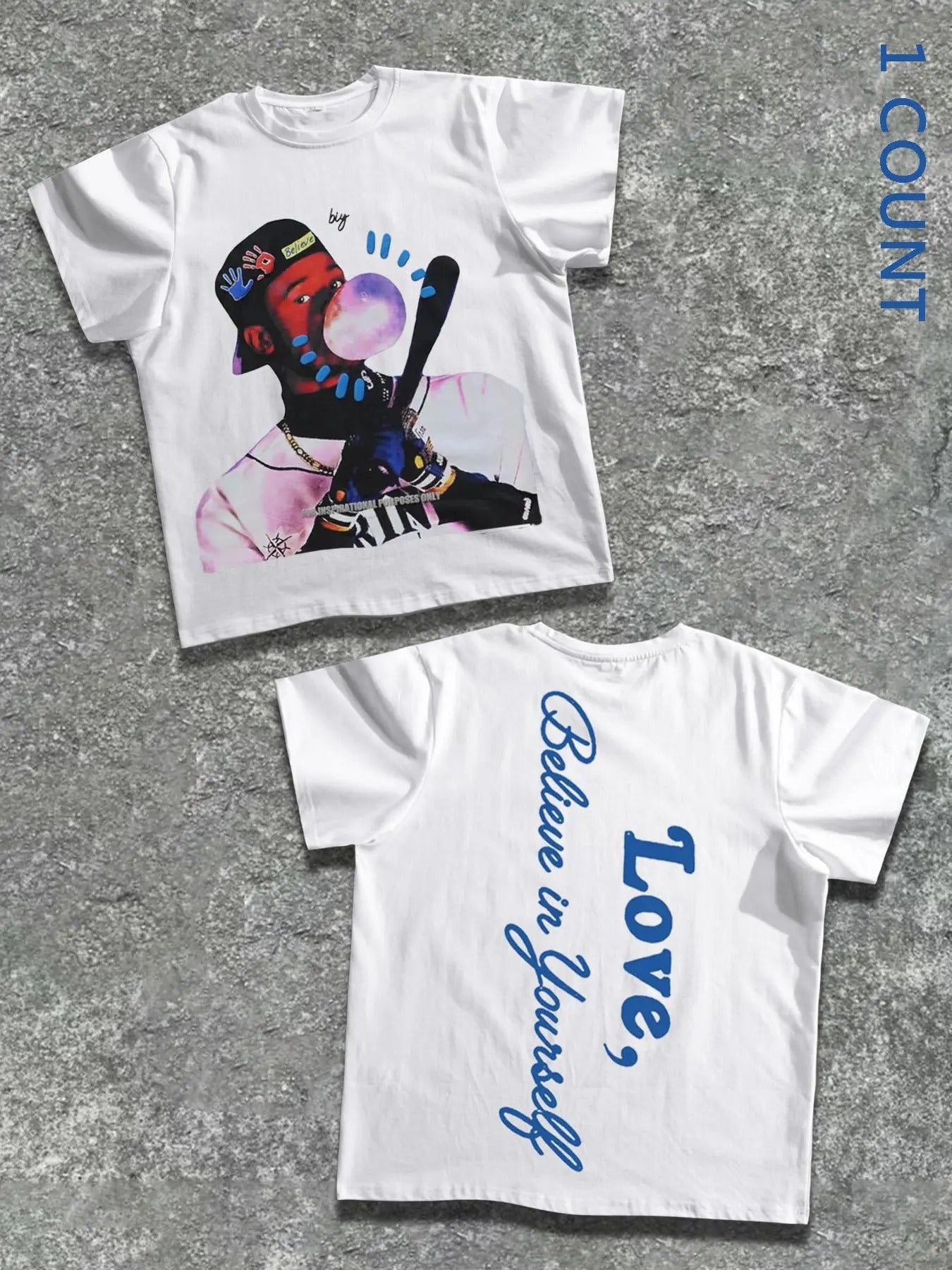 Unisex's Letter & Baseball Print Round Neck Tee, Regular Fit Casual Fashion Short Sleeve T-shirt for Summer, Unisex's Top...