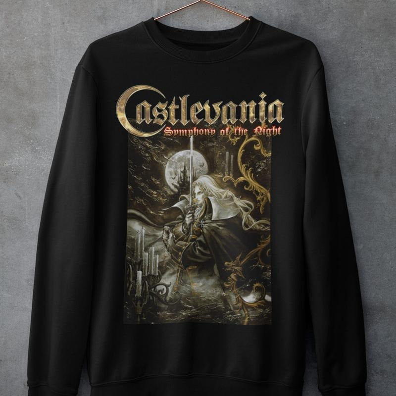 Unisex, Castlevania Alucard Sweatshirt - Castlevania, castlevania sweatshirt T-Shirts, Hoodie | HypeDripTees.com