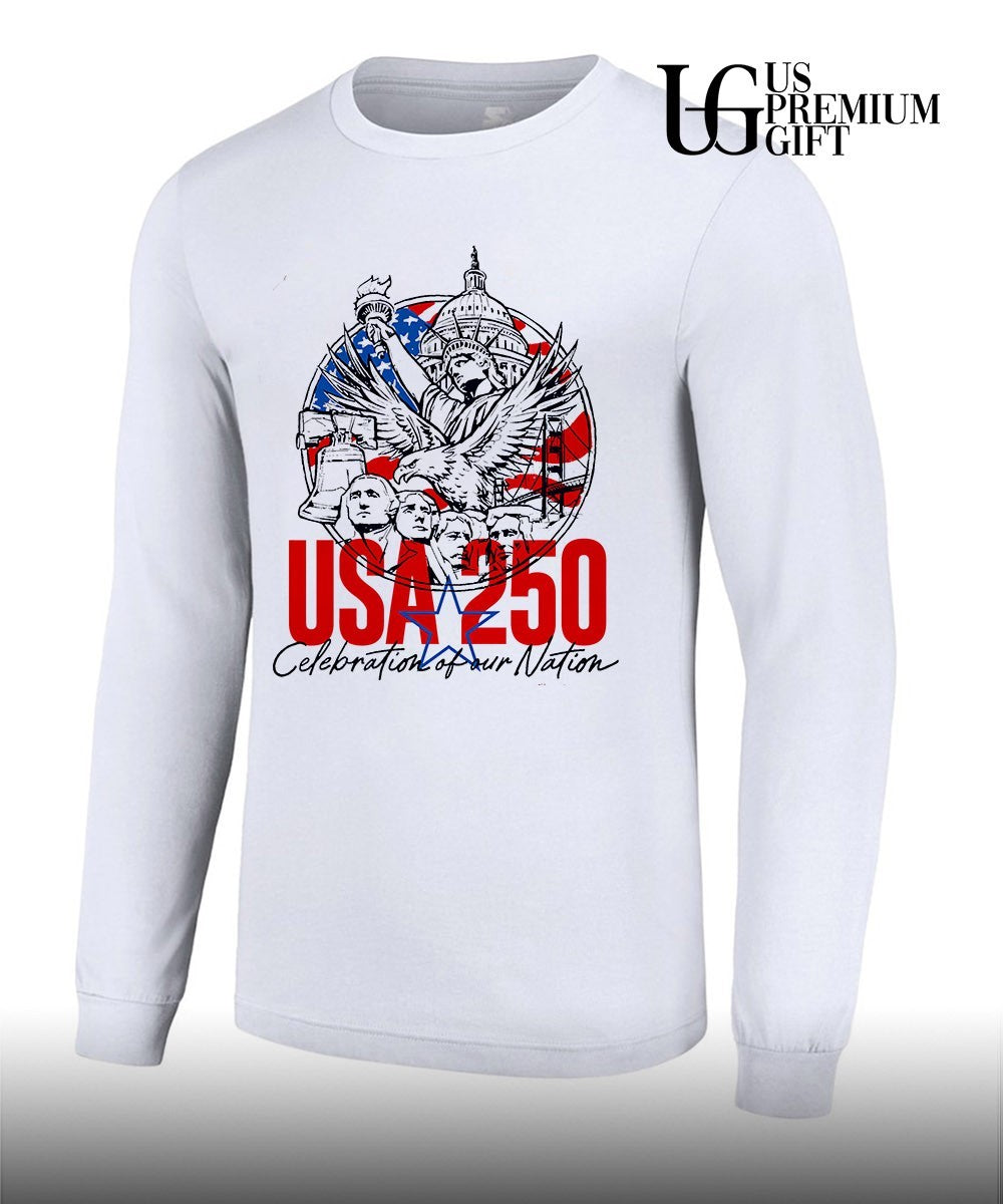 United States Of America USA 250 Patriotic Symbols Celebration Of Our Nation shirt