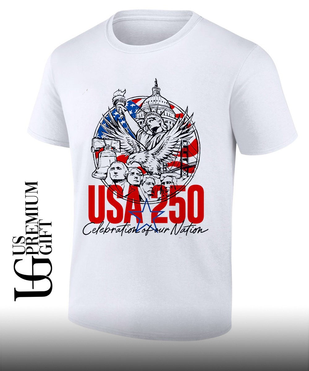 United States Of America USA 250 Patriotic Symbols Celebration Of Our Nation shirt