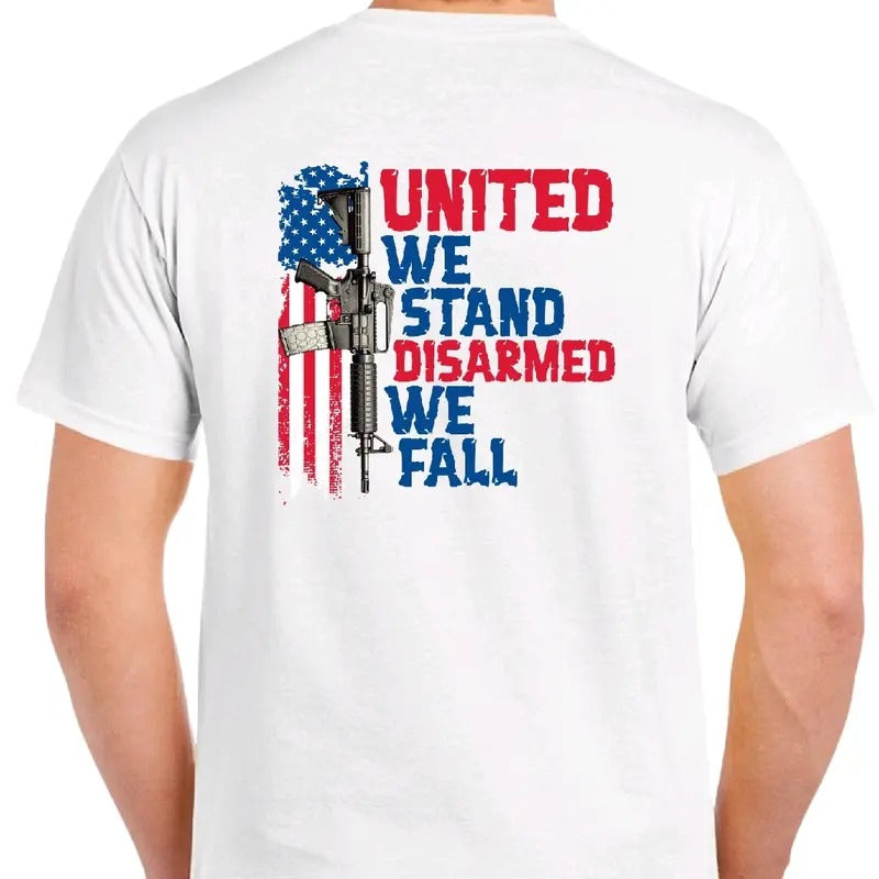 United We Stand. Disarmed We Fall Men's t-shirt Crewneck Cotton Hoodie, Sweatshirt | HypeDripTees.com