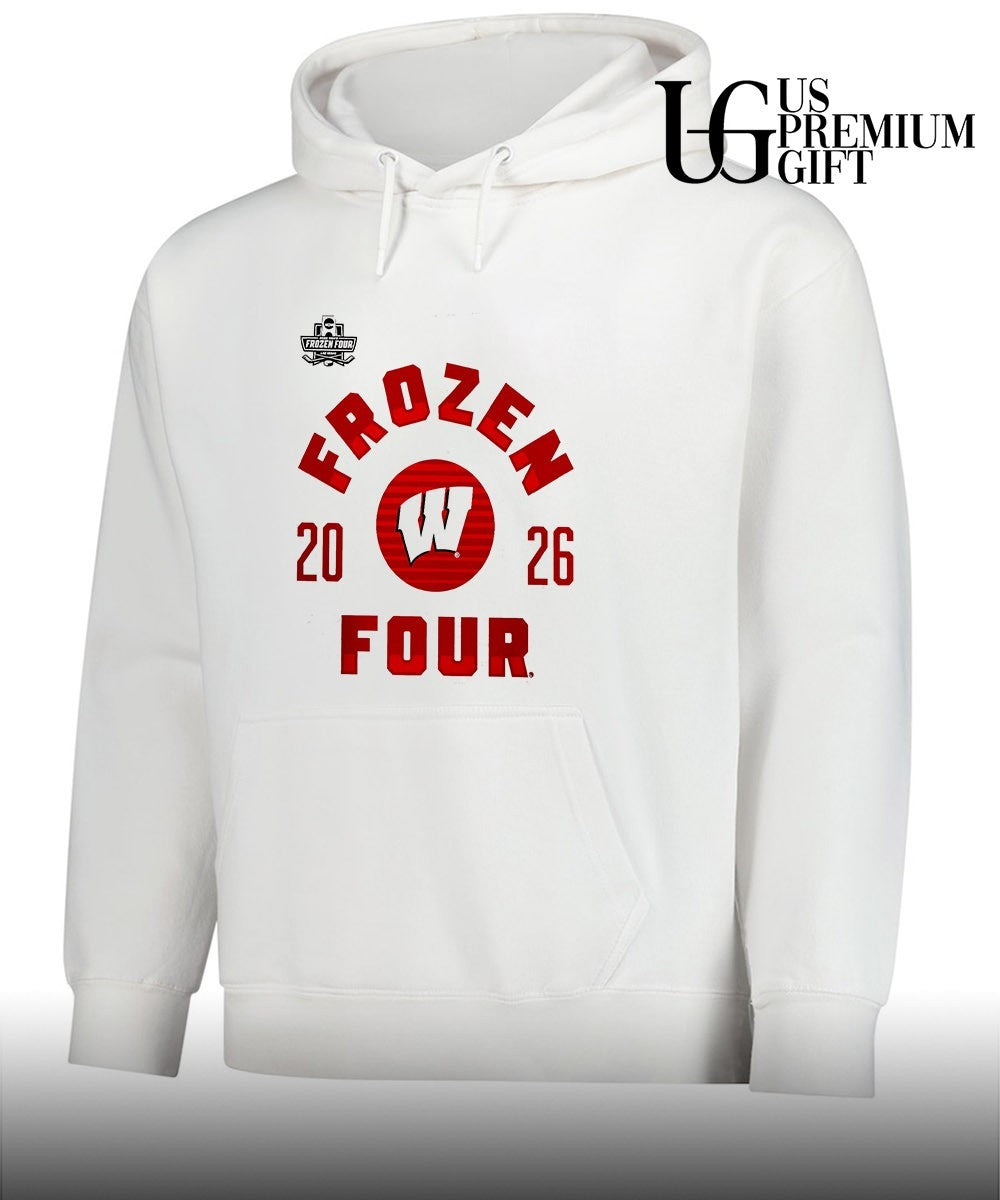 University of Wisconsin Frozen Four 2026 logo NCAA Men’s Las Vegas shirt